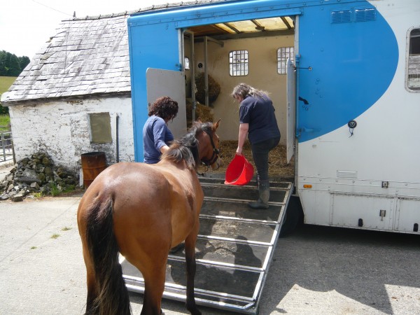 Idris loads into Wendy's lorry